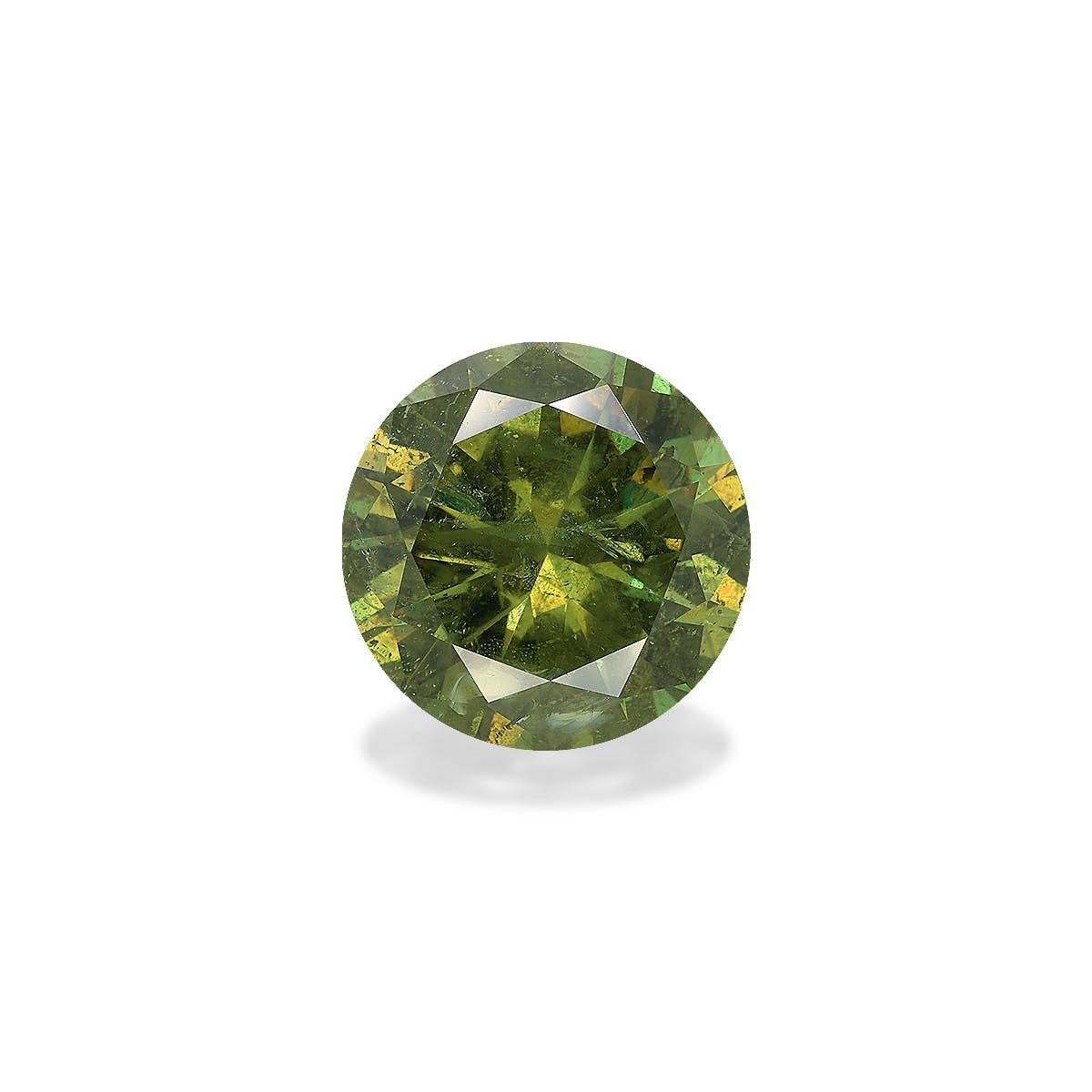 Demantoid Garnet Round Brilliant Diamond Cut Forest Green