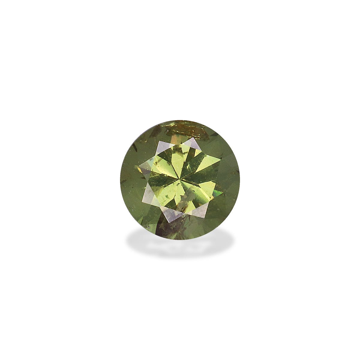 Demantoid Garnet Round Brilliant Diamond Cut Forest Green