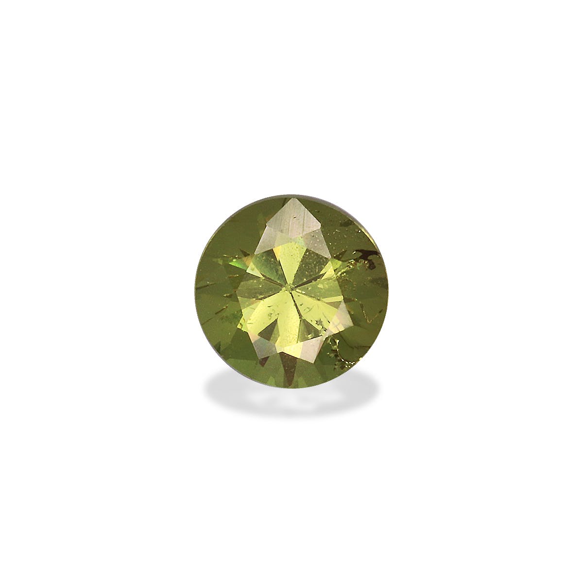 Demantoid Garnet Round Brilliant Diamond Cut Pistachio Green
