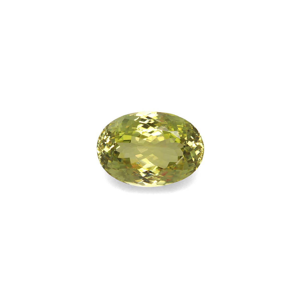 Fibrolite Cats Eye Oval Modified Brilliant Cut Olive Green