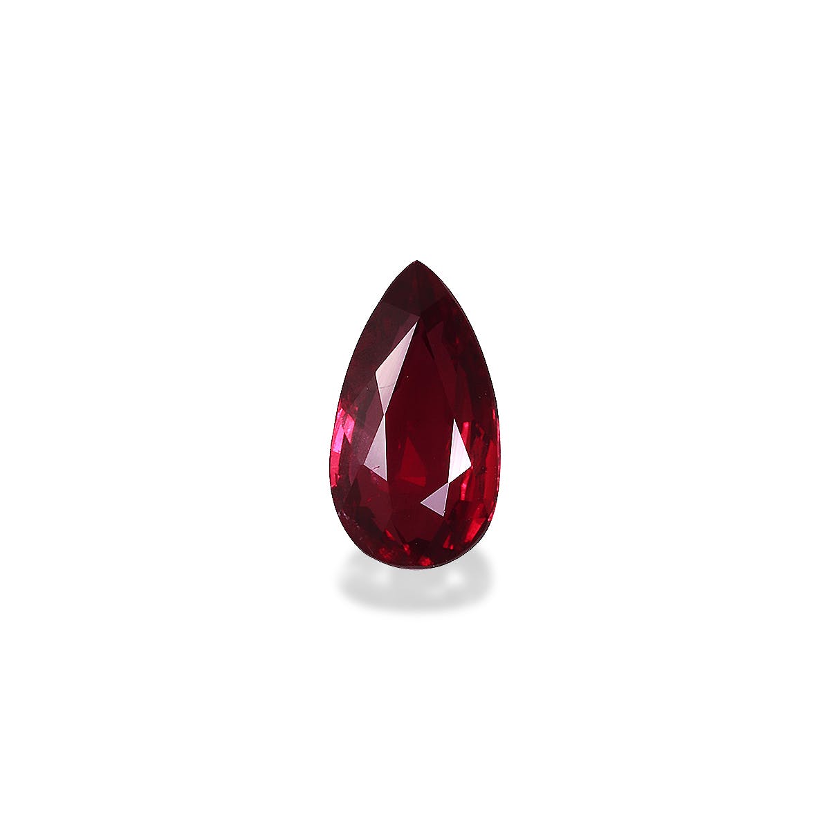 Mozambique Ruby Pear Fine Step Cut Red