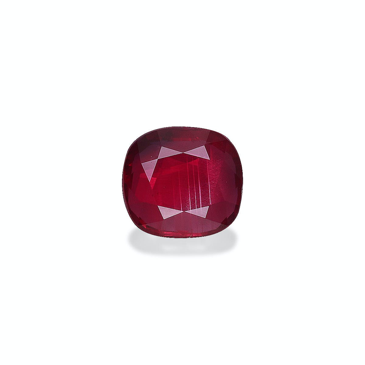 Mozambique Ruby Cushion Fine Step Cut Red