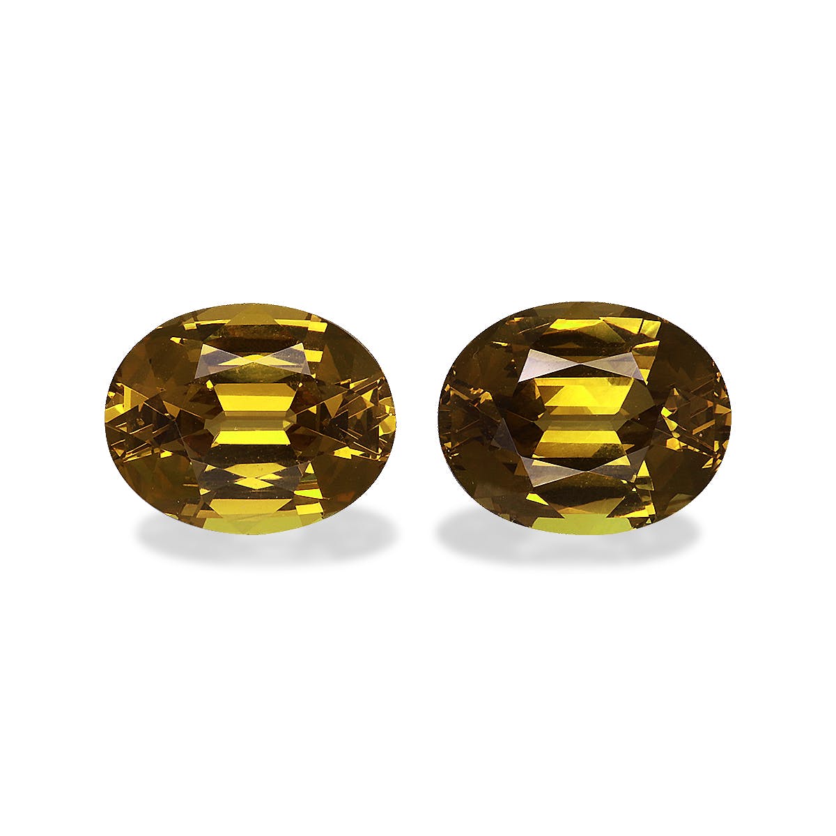 Grossular Garnet Oval Fine Step Cut Golden Yellow