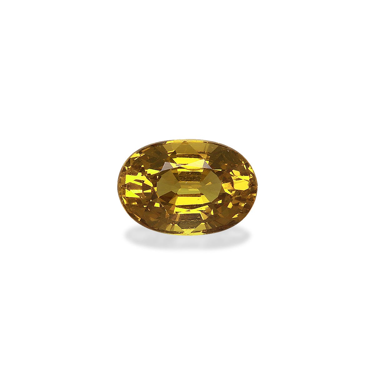 Grossular Garnet Oval Fine Step Cut Golden Yellow