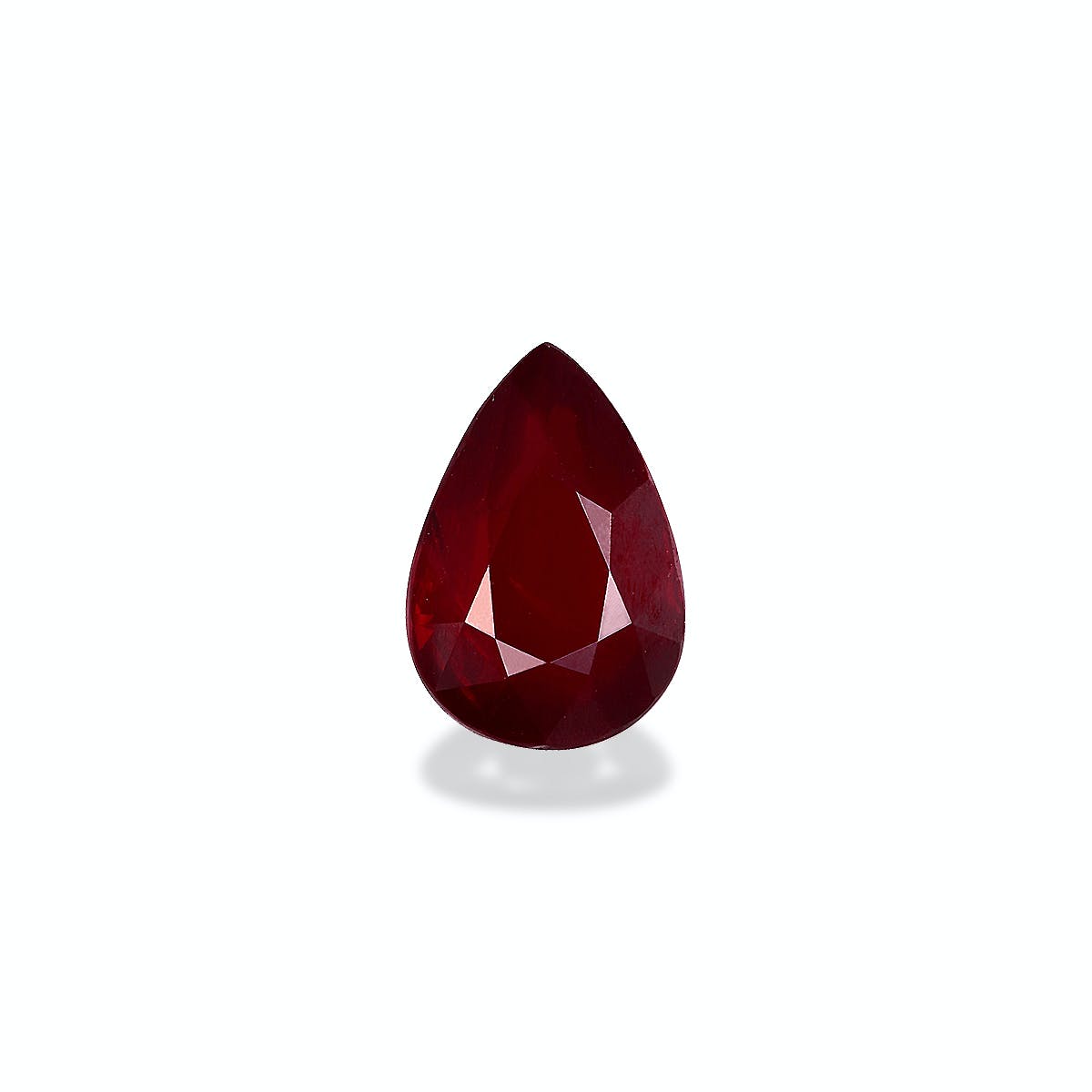 Mozambique Ruby Pear Fine Step Cut Red