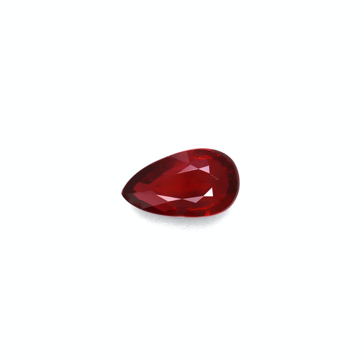 Mozambique Ruby Pear Fine Step Cut Red