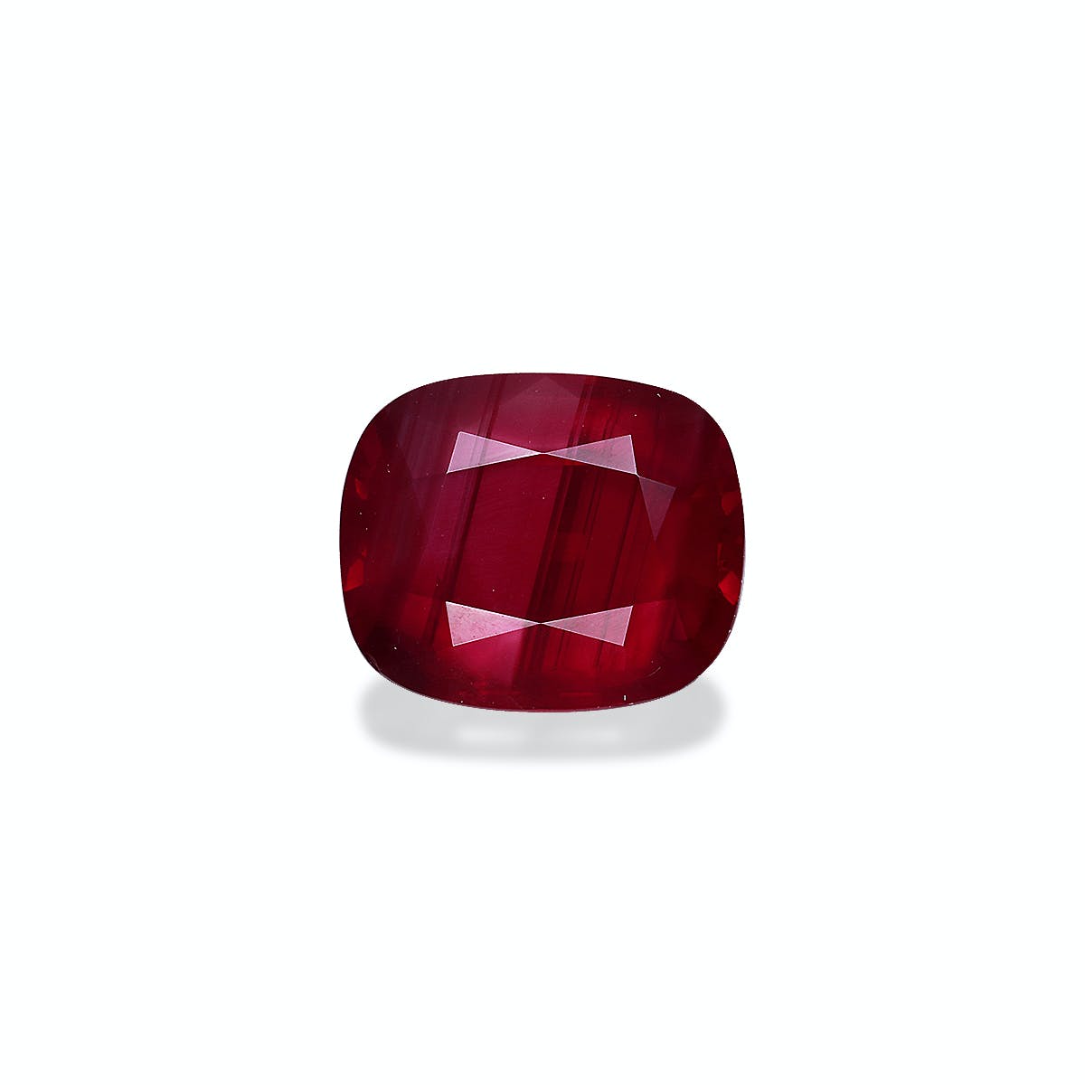 Mozambique Ruby Cushion Fine Step Cut Red