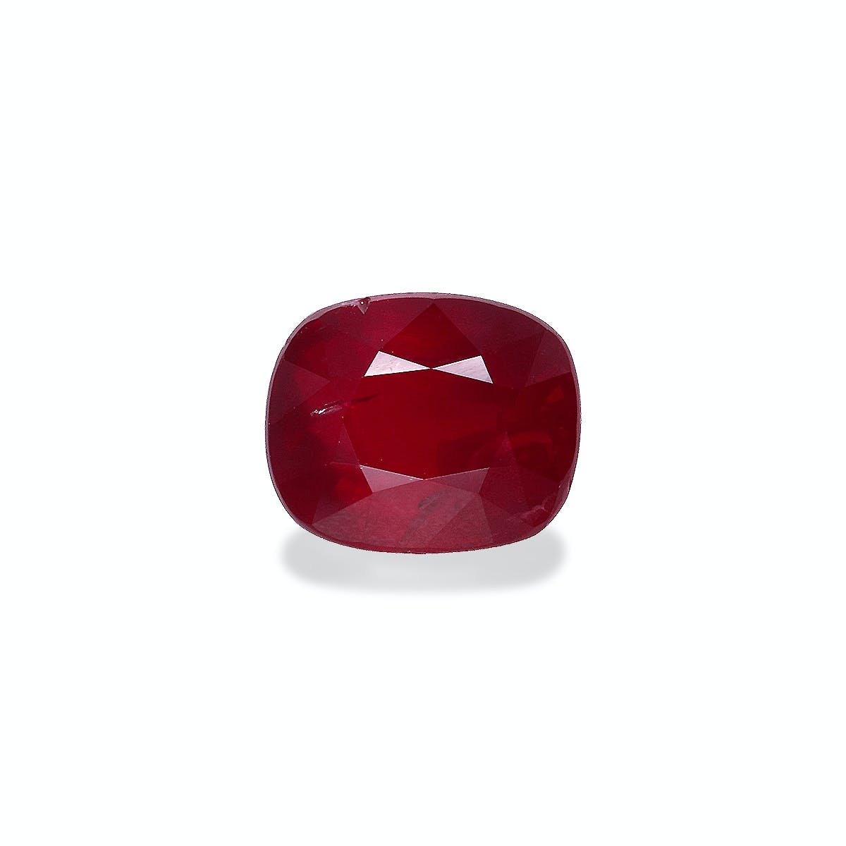 Mozambique Ruby Cushion Fine Step Cut Red