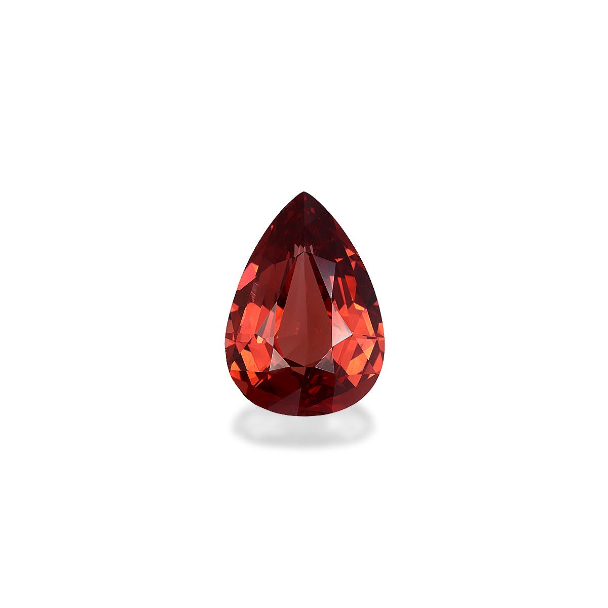 Malaya Garnet Pear Fine Step Cut Blush Red