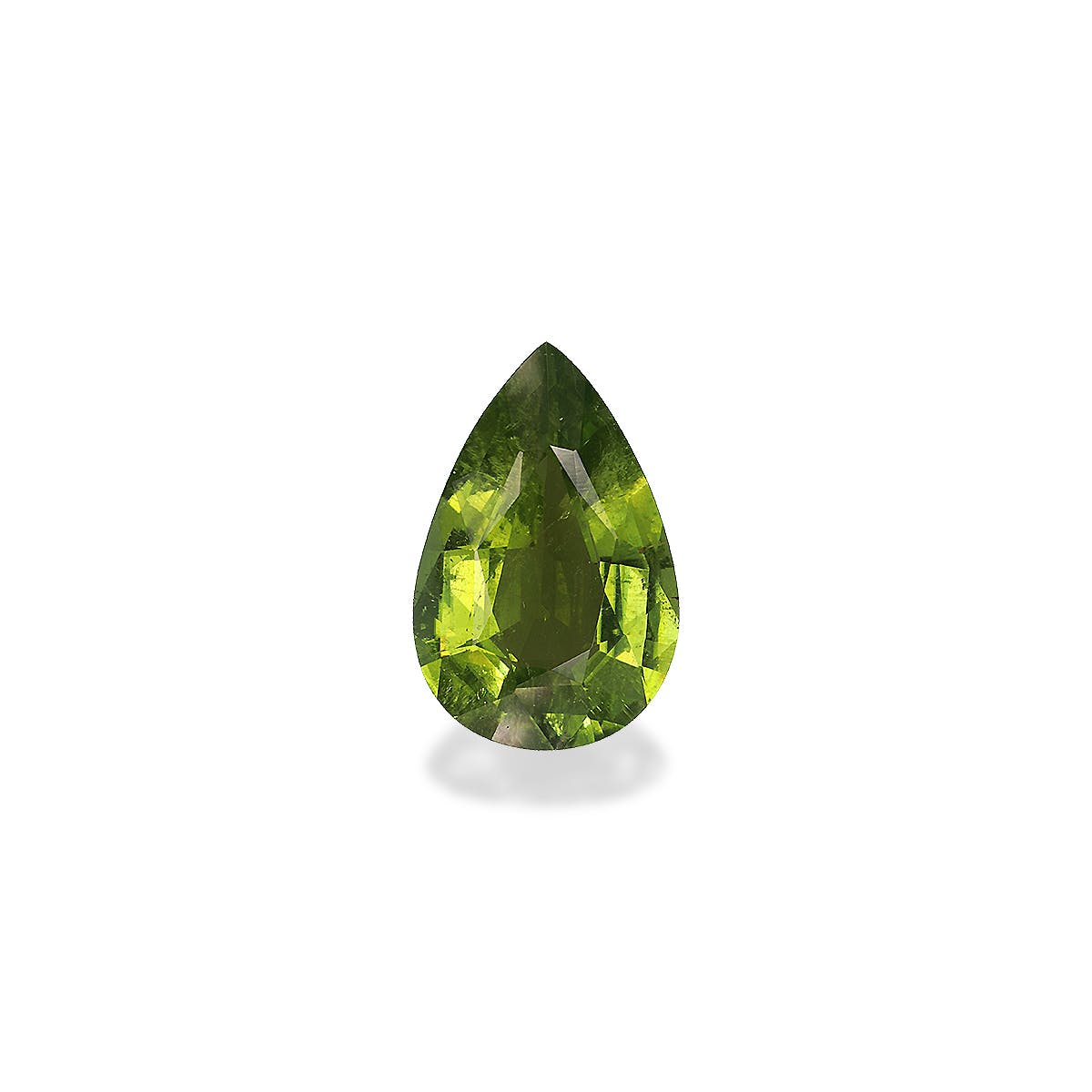 Cuprian Tourmaline Pear Fine Step Cut Pistachio Green