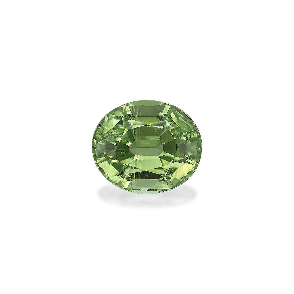 Cuprian Tourmaline Oval Fine Step Cut Olive Green