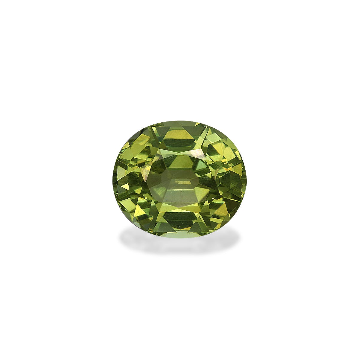 Cuprian Tourmaline Oval Fine Step Cut Moss Green