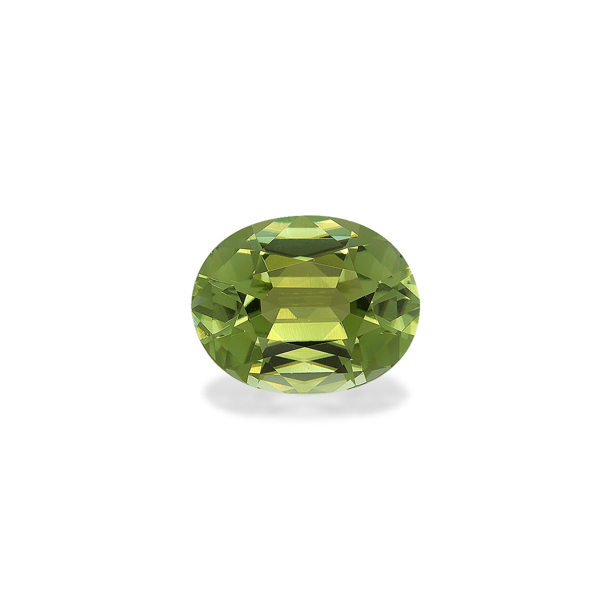 Cuprian Tourmaline Oval Fine Step Cut Pistachio Green