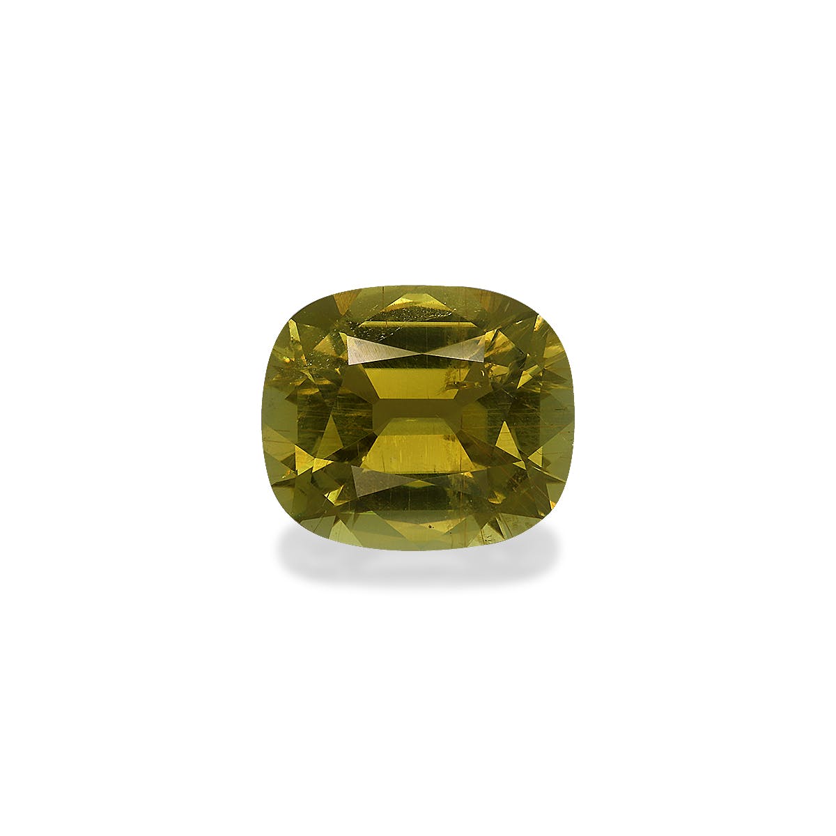 Cuprian Tourmaline Cushion Fine Step Cut Moss Green