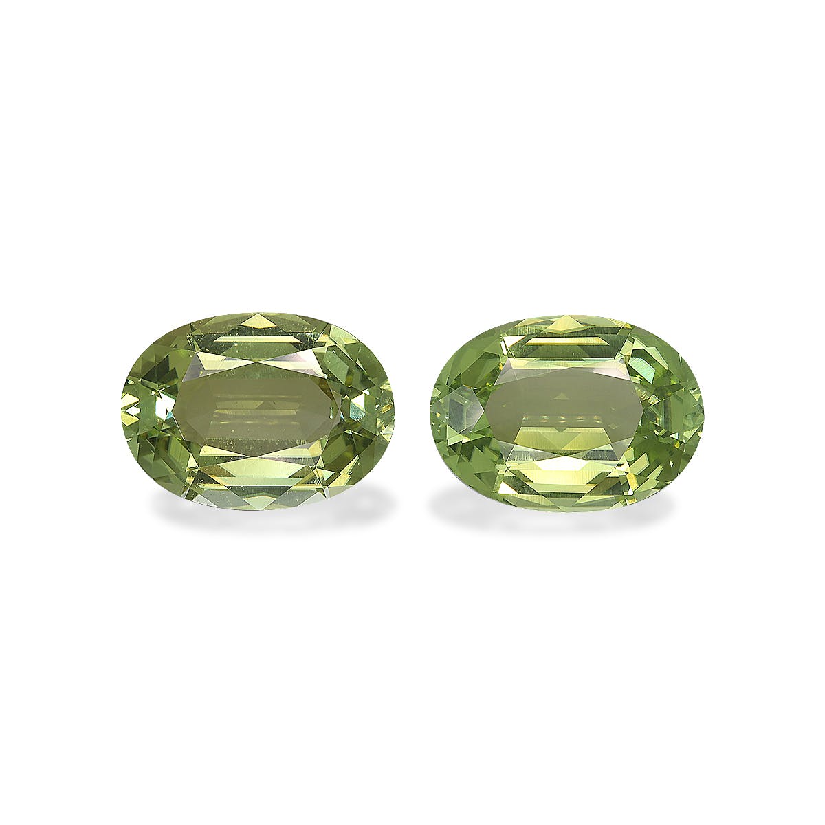 Cuprian Tourmaline Oval Fine Step Cut Lime Green