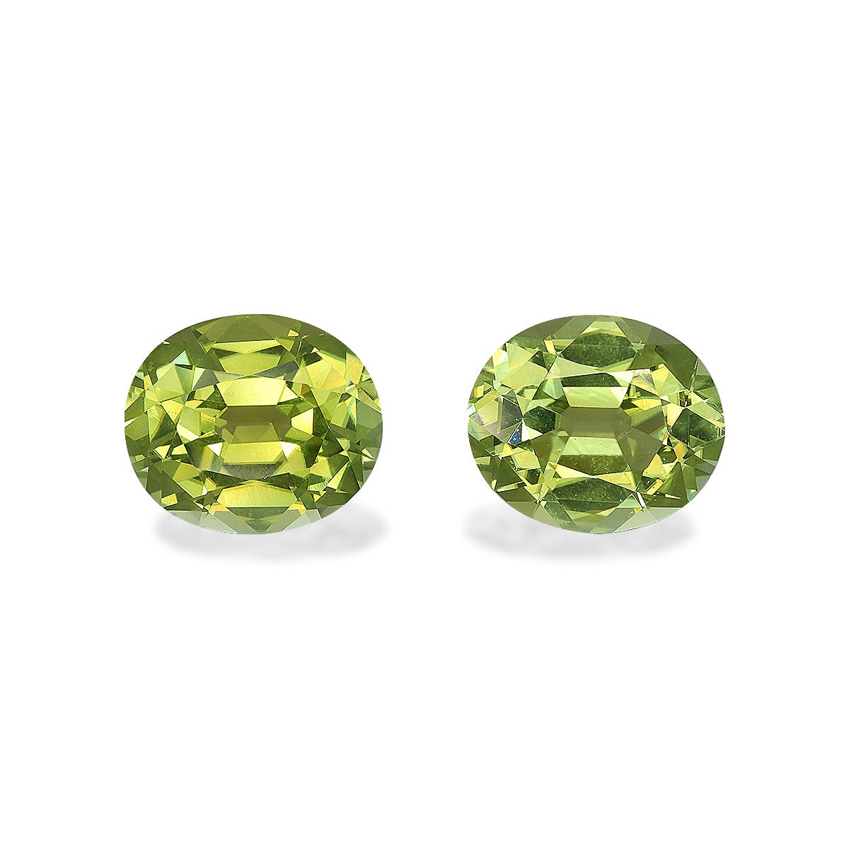 Cuprian Tourmaline Oval Fine Step Cut Lime Green