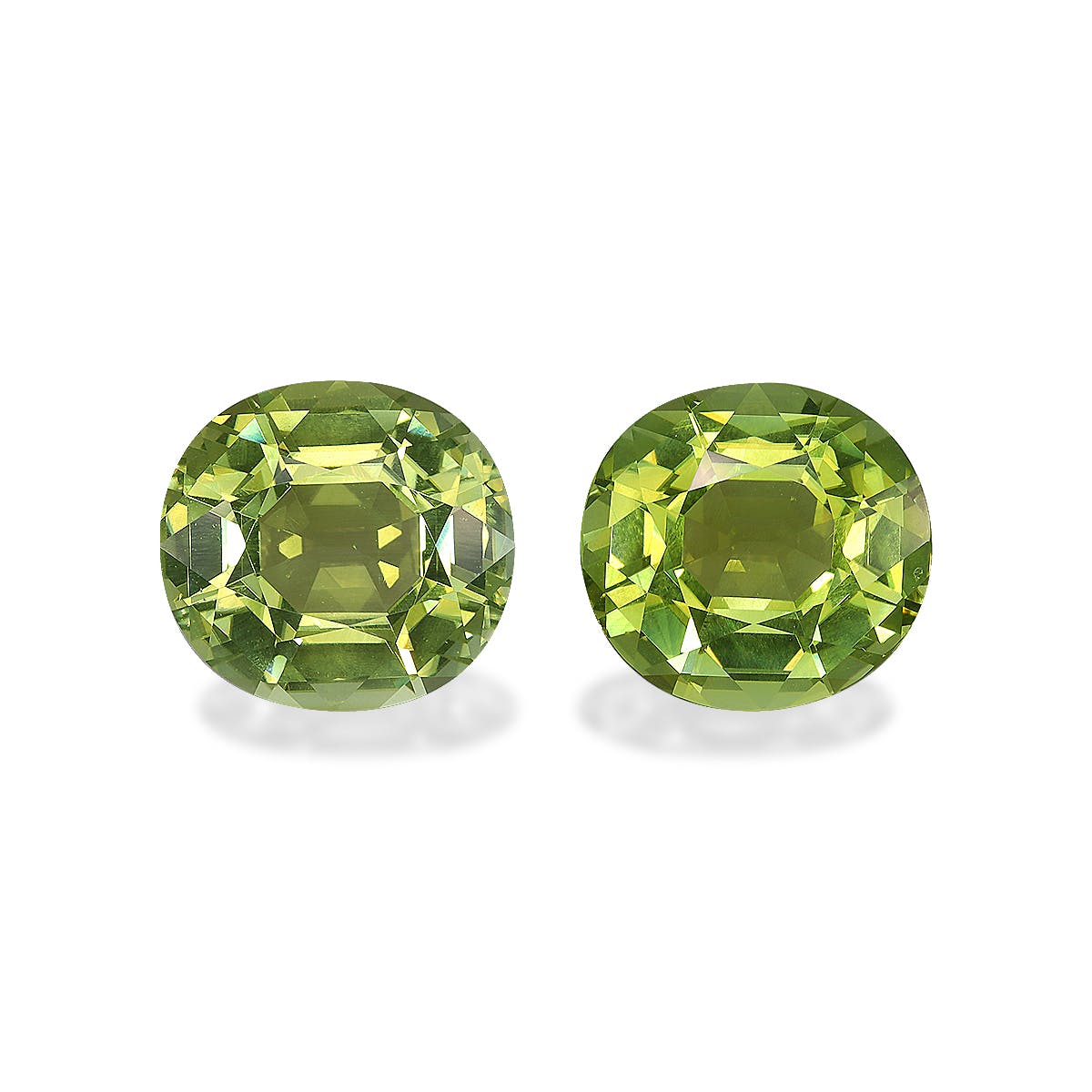 Cuprian Tourmaline Oval Fine Step Cut Lime Green