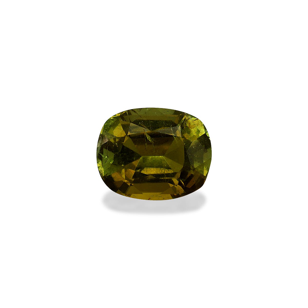 Cuprian Tourmaline Cushion Fine Step Cut Moss Green