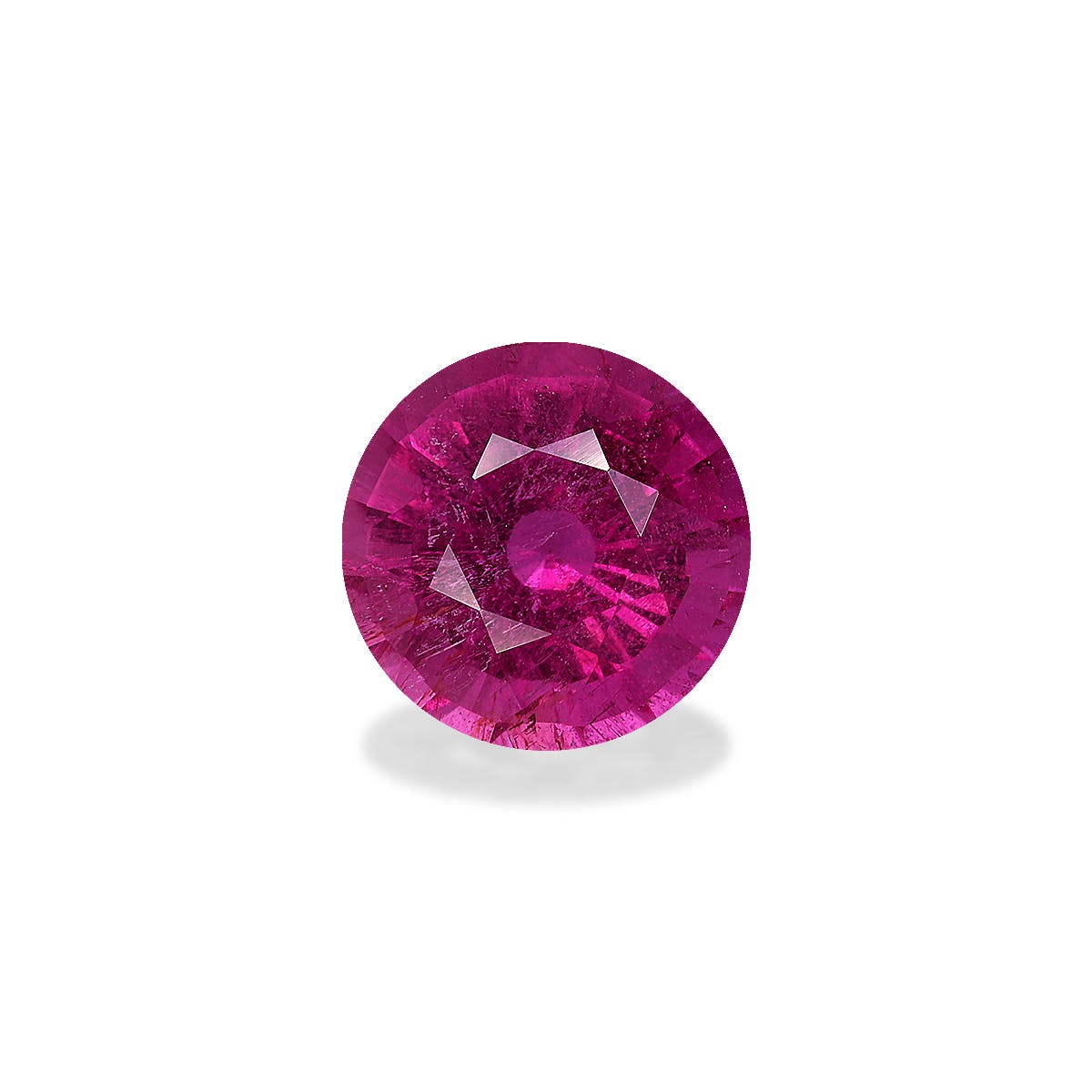 Cuprian Tourmaline Round Fine Step Cut Pink