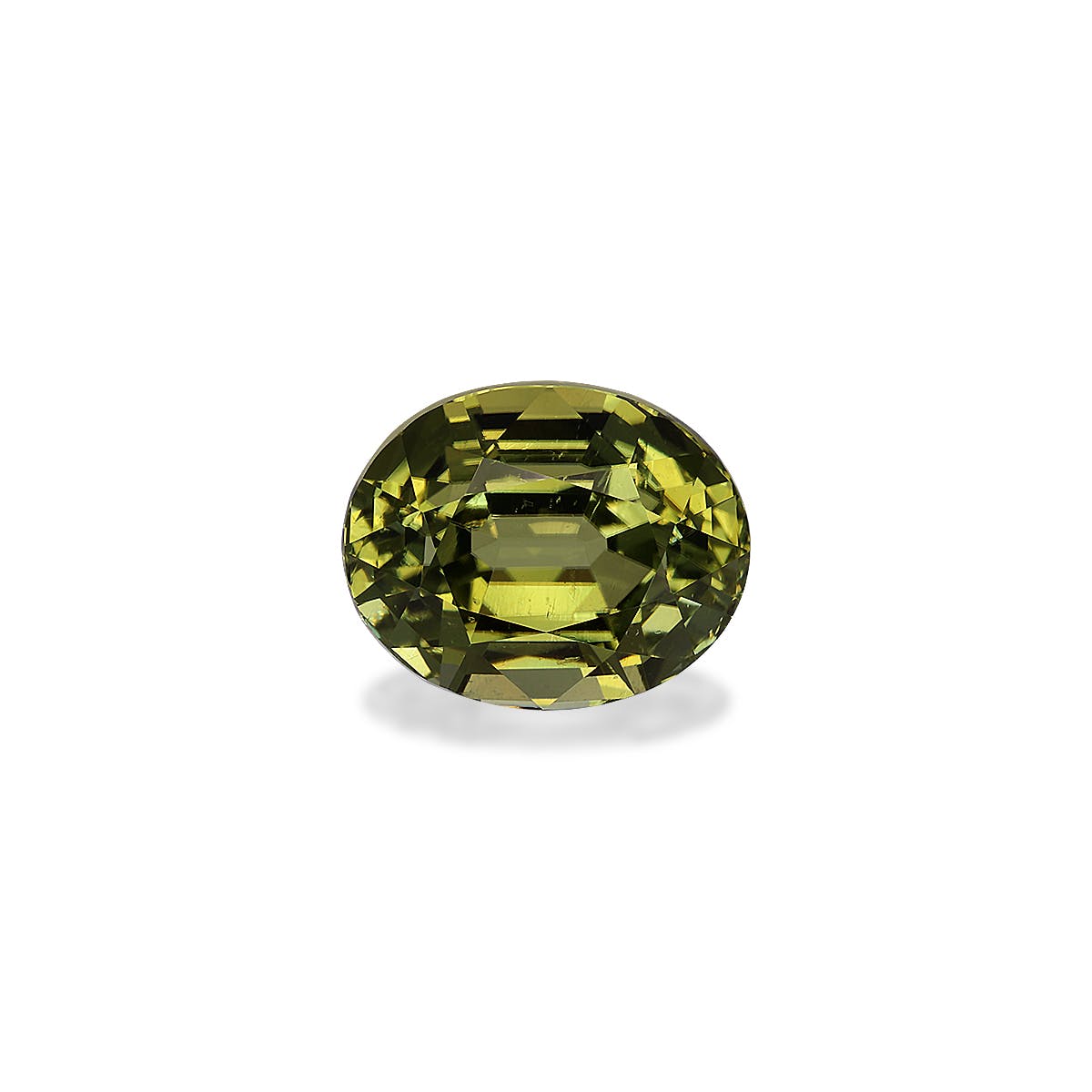 Cuprian Tourmaline Oval Fine Step Cut Lime Green