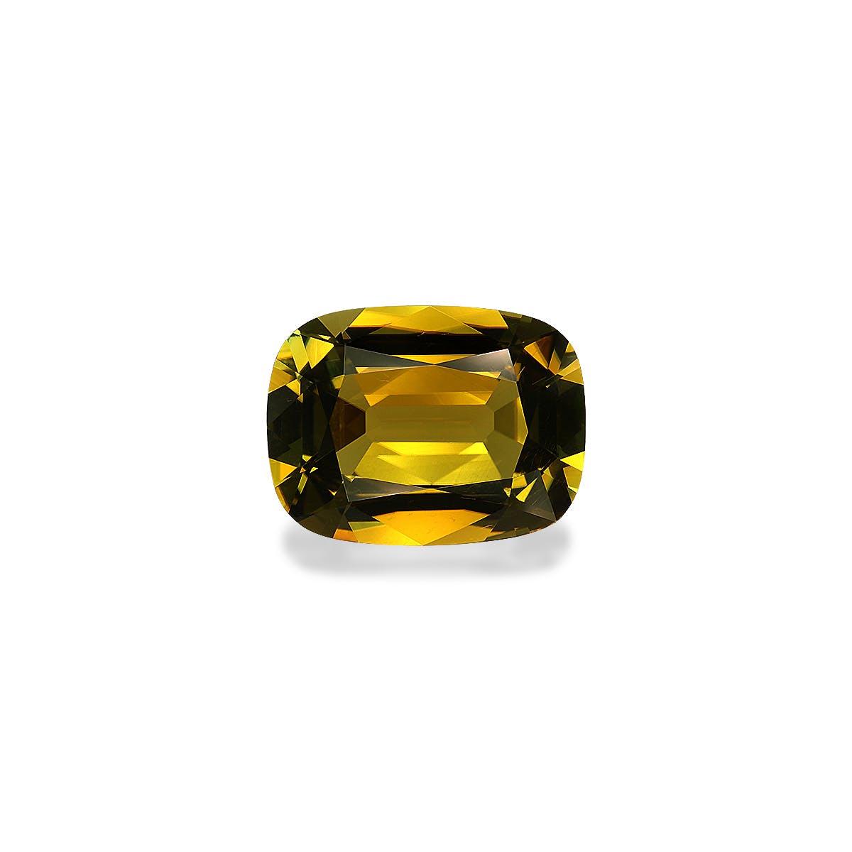 Cuprian Tourmaline Cushion Fine Step Cut Corn Yellow