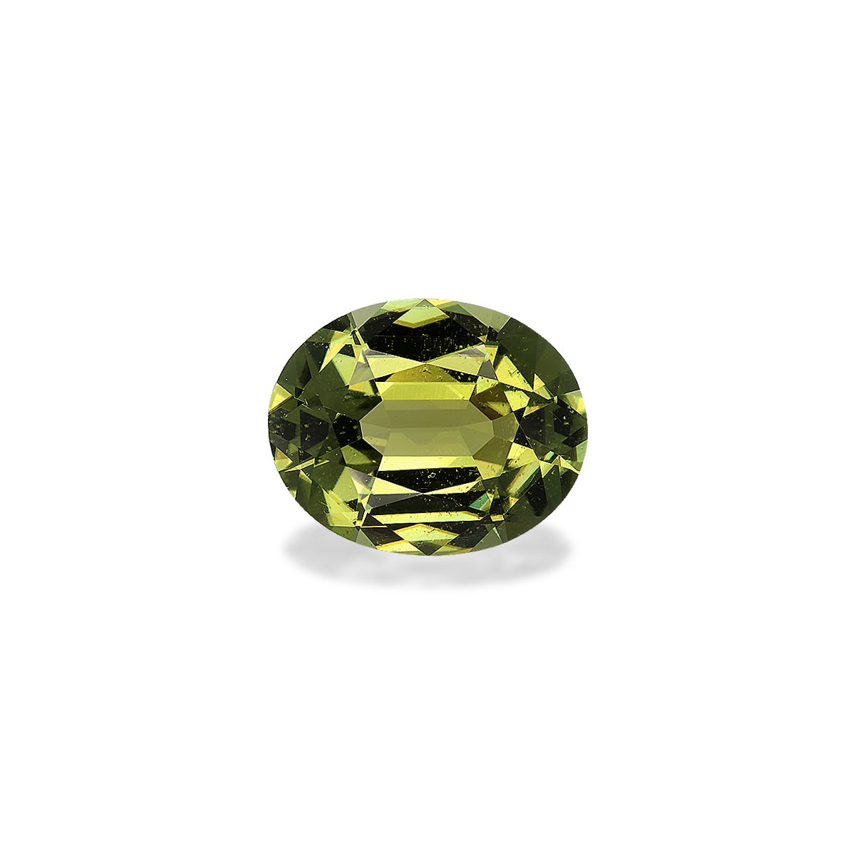 Cuprian Tourmaline Oval Fine Step Cut Lime Green