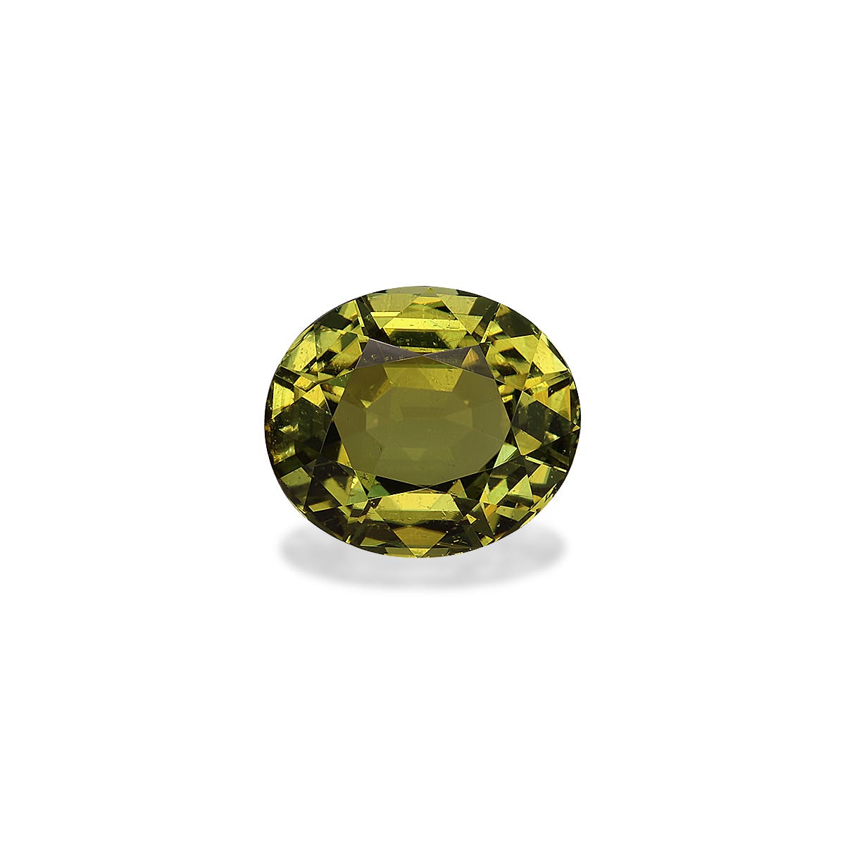 Cuprian Tourmaline Oval Fine Step Cut Lime Green