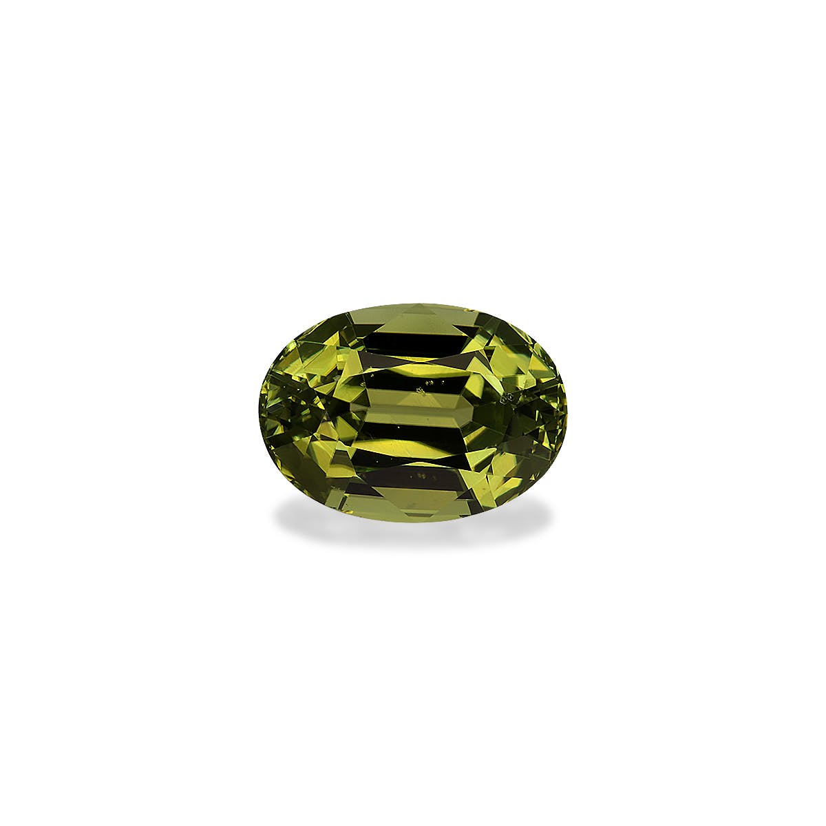 Cuprian Tourmaline Oval Fine Step Cut Pistachio Green