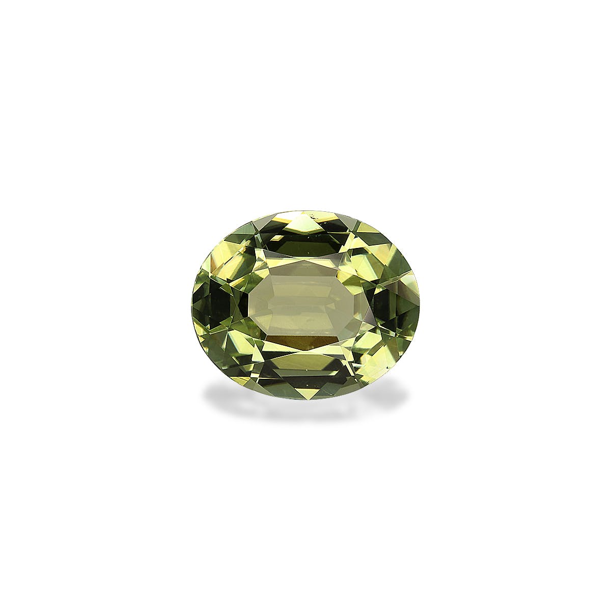 Cuprian Tourmaline Oval Fine Step Cut Olive Green