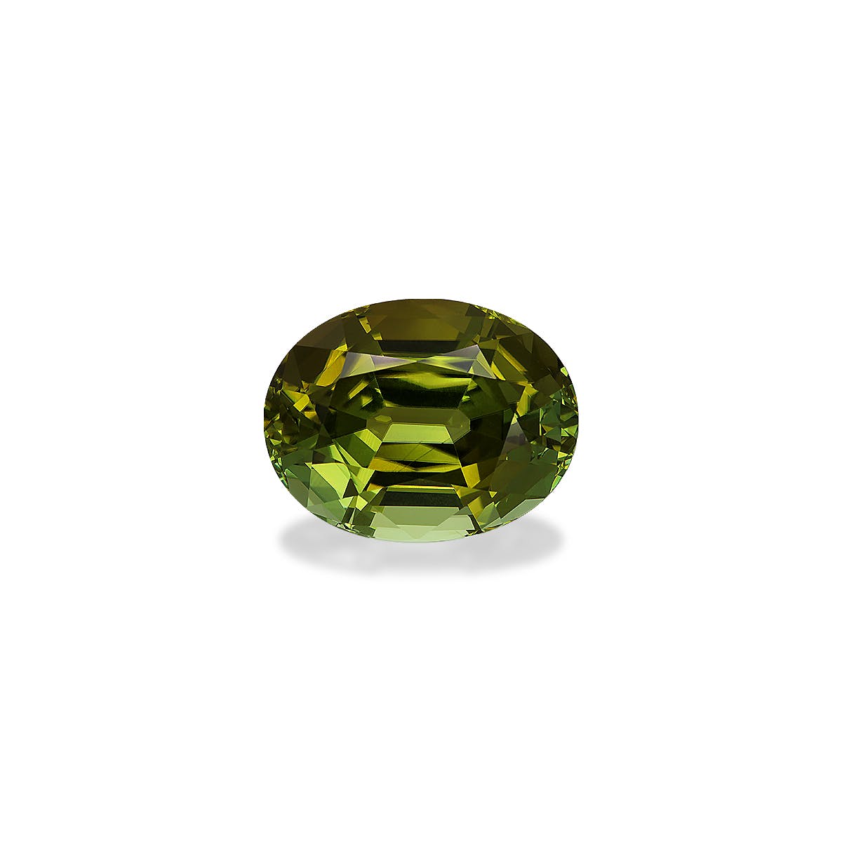 Cuprian Tourmaline Oval Fine Step Cut Olive Green