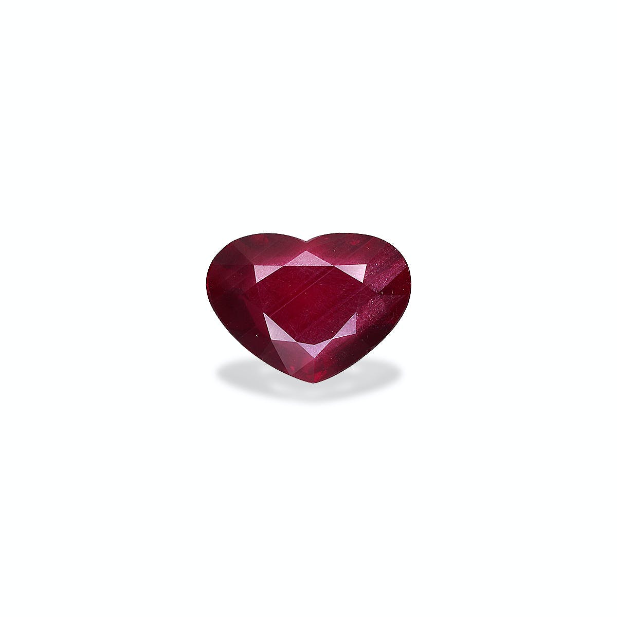 Mozambique Ruby Heart Fine Step Cut Red