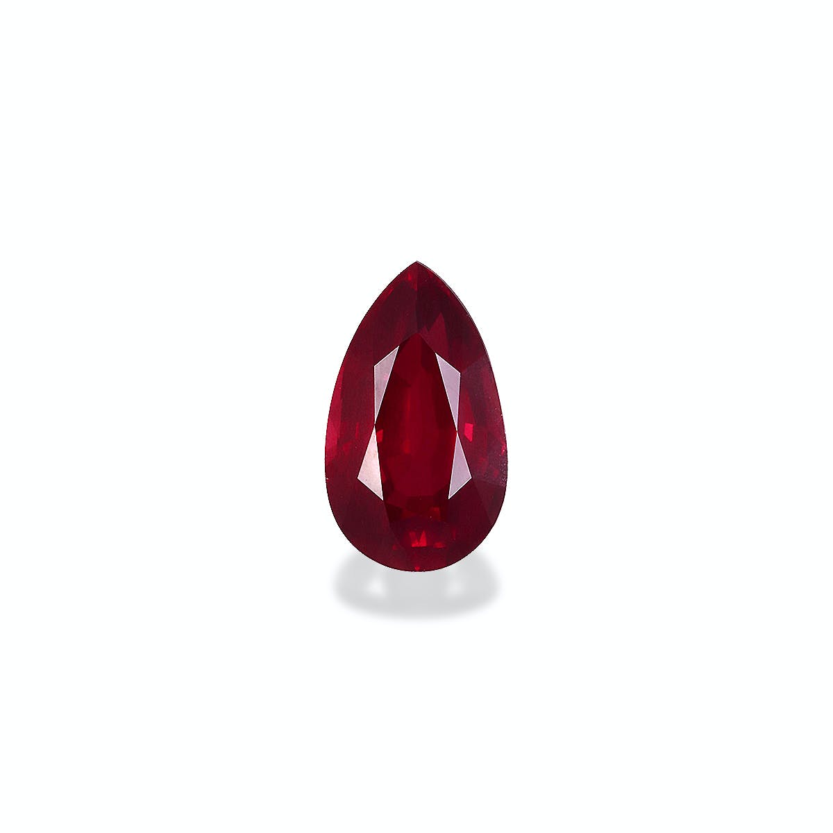 Mozambique Ruby Pear Fine Step Cut Red