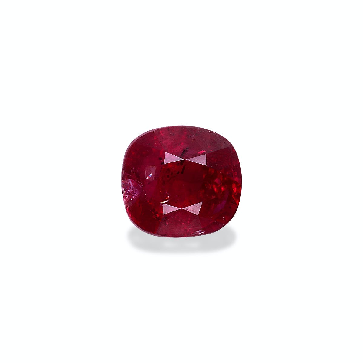 Mozambique Ruby Cushion Fine Step Cut Red