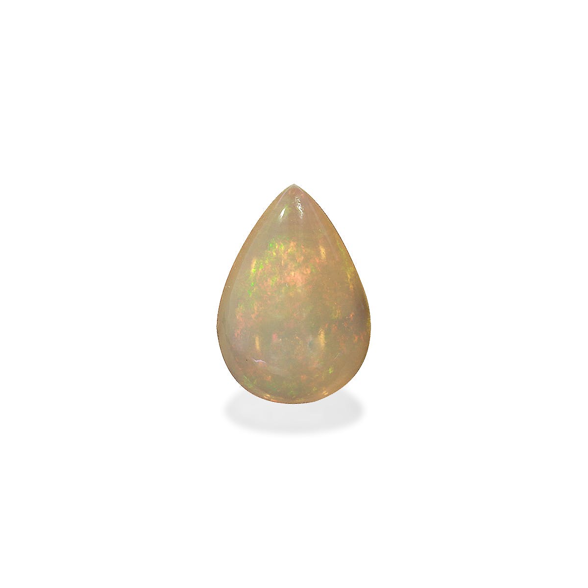 Ethiopian Opal Pear Cabochon White