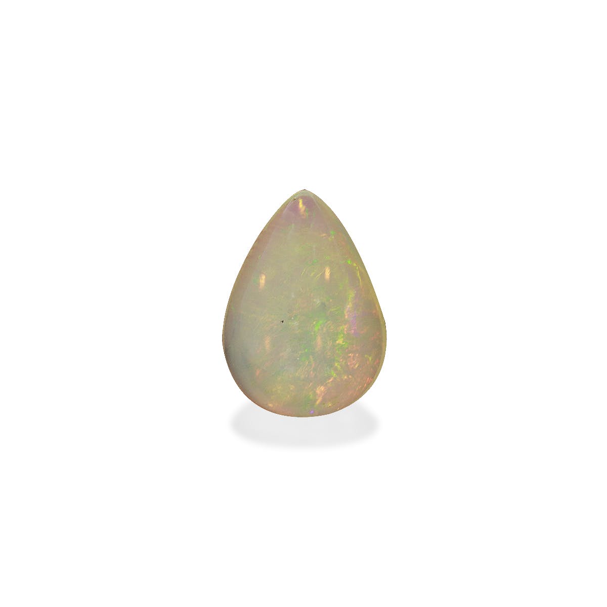 Ethiopian Opal Pear Cabochon White