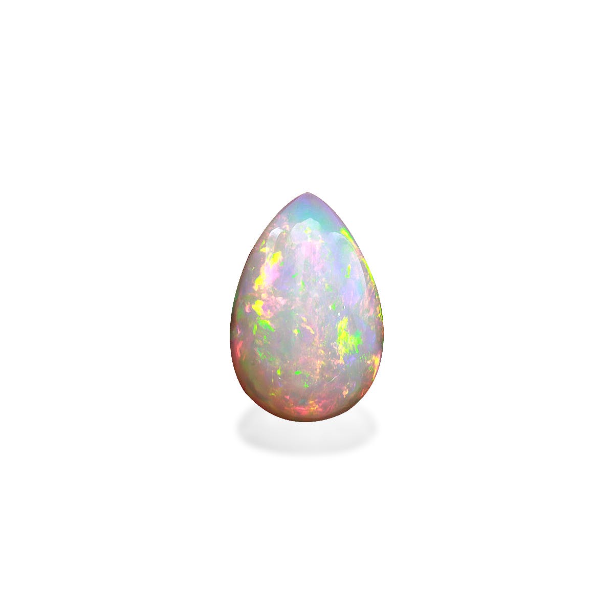 Ethiopian Opal Pear Cabochon White