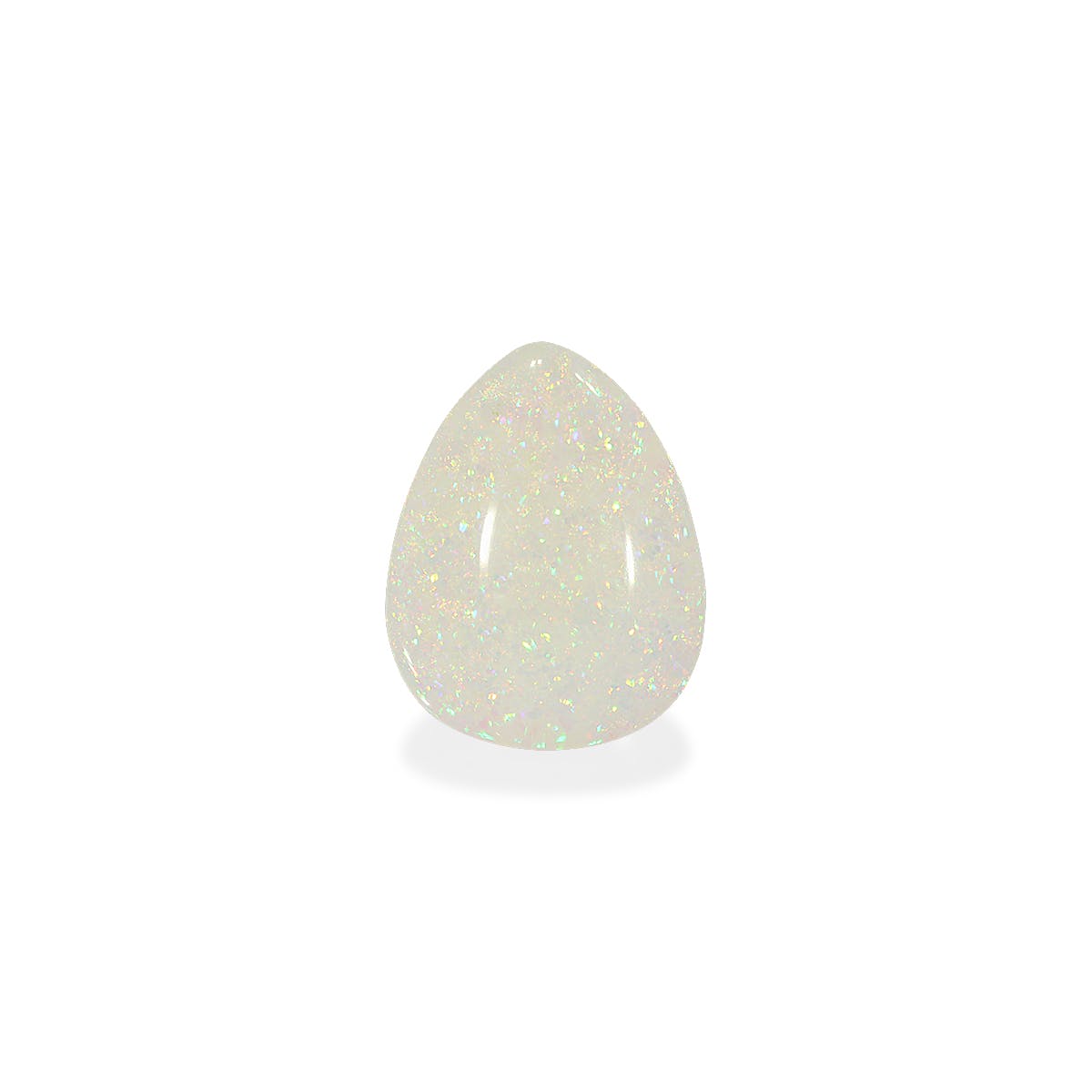 Ethiopian Opal Pear Cabochon White