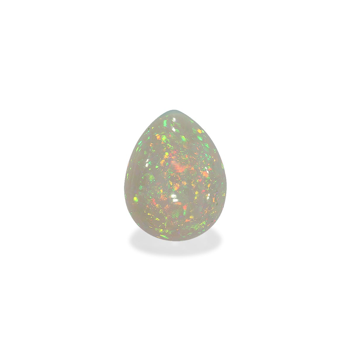 Ethiopian Opal Pear Cabochon White