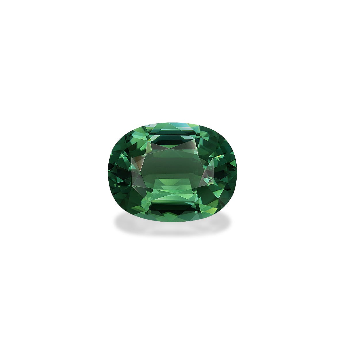 Green Tourmaline Cushion Fine Step Cut Basil Green