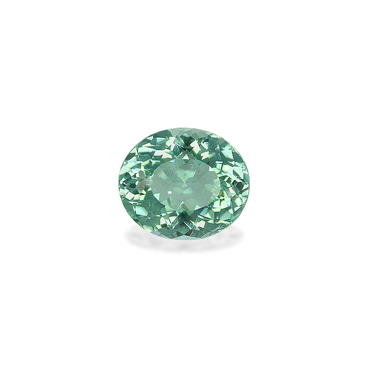 Paraiba Tourmaline Oval Modified Brilliant Cut Cotton Green