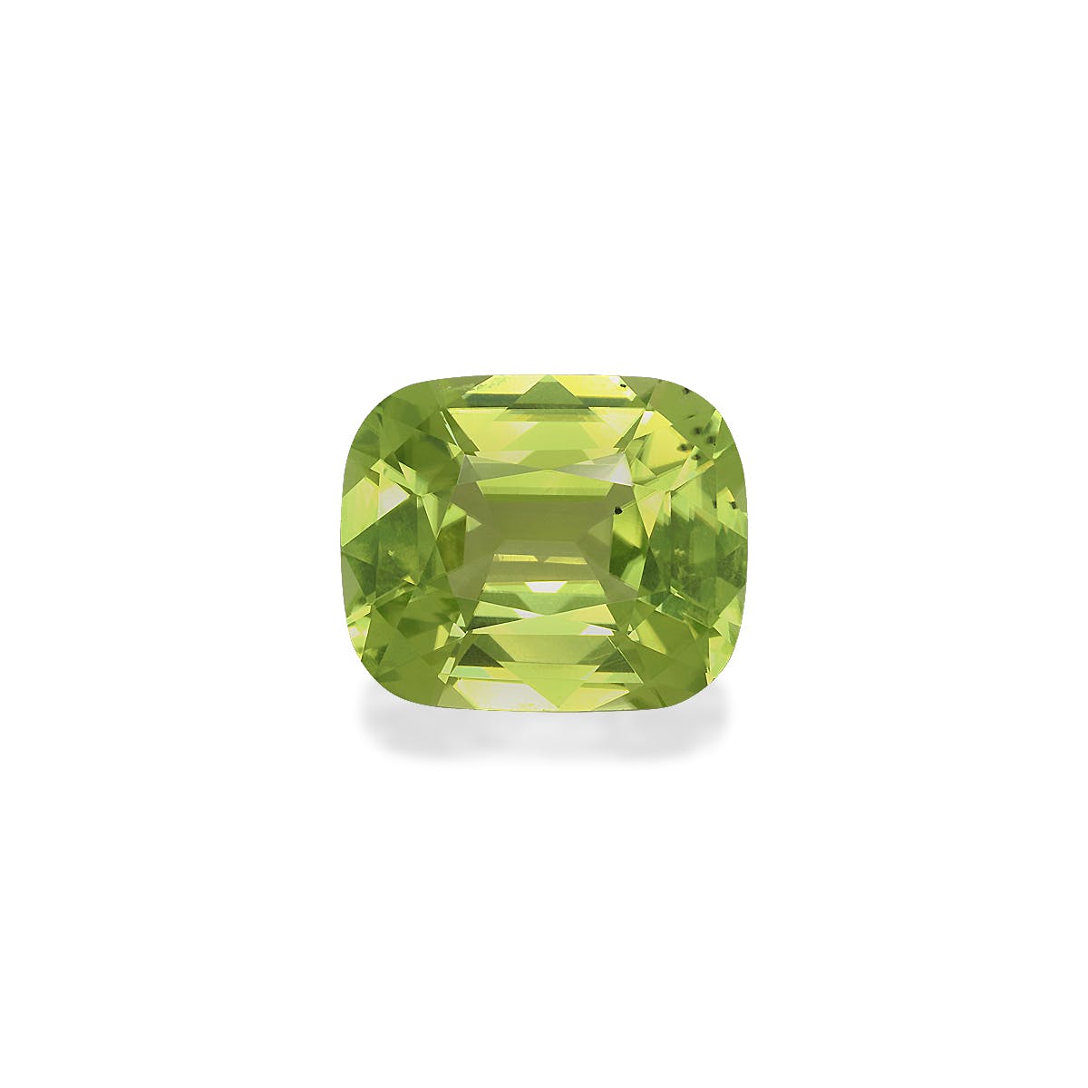 Peridot Cushion Fine Step Cut Pistachio Green