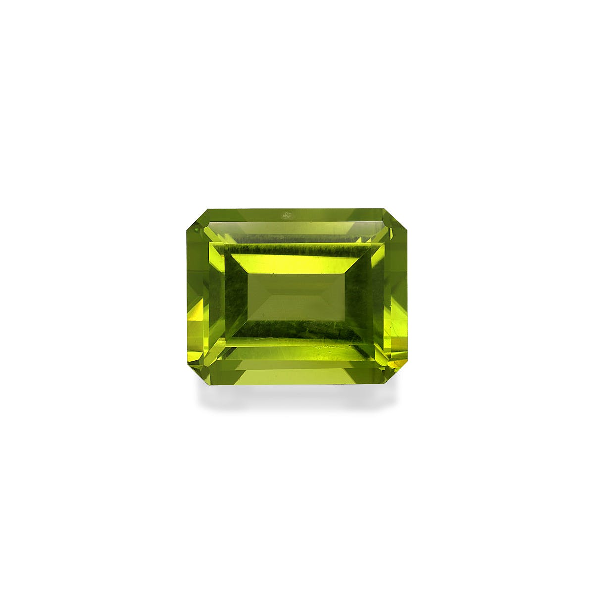 Peridot Rectangular Emerald Cut Forest Green