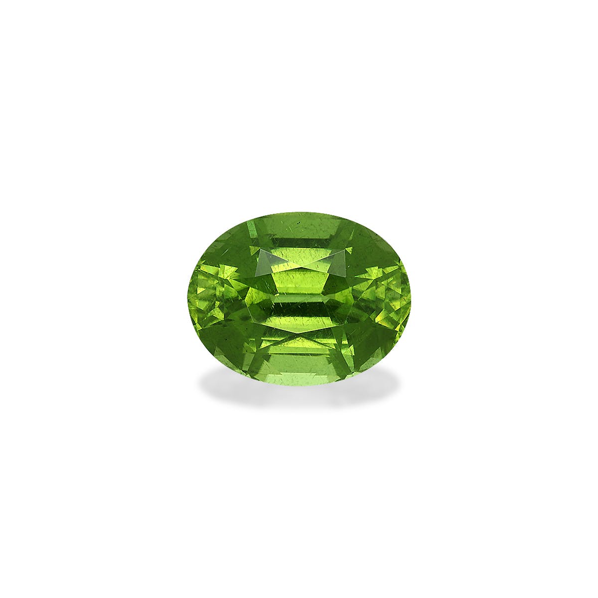 Peridot Oval Fine Step Cut Forest Green