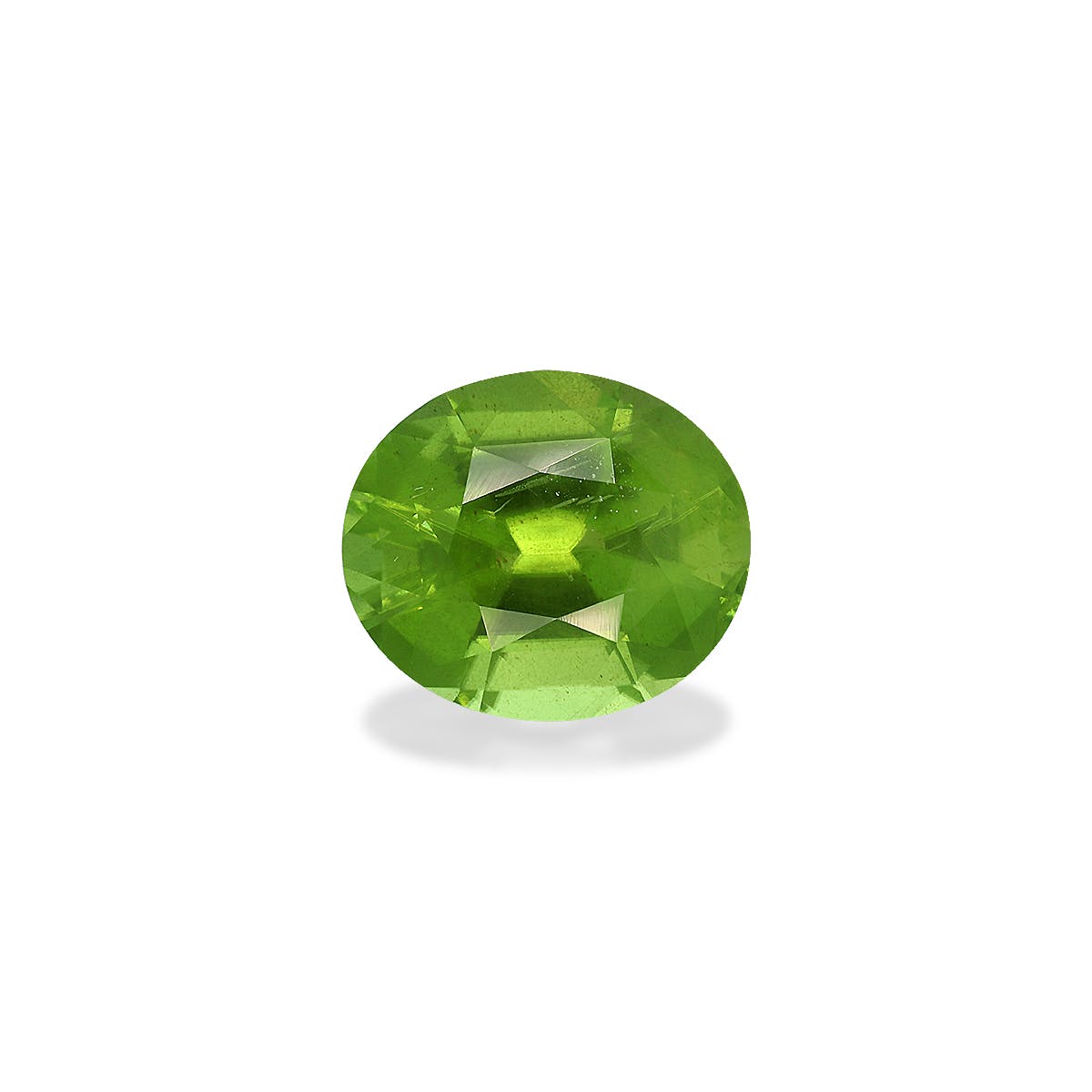 Peridot Oval Fine Step Cut Lime Green