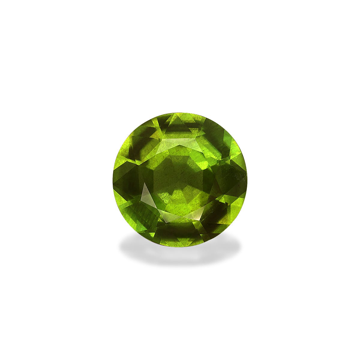 Peridot Round Fine Step Cut Forest Green