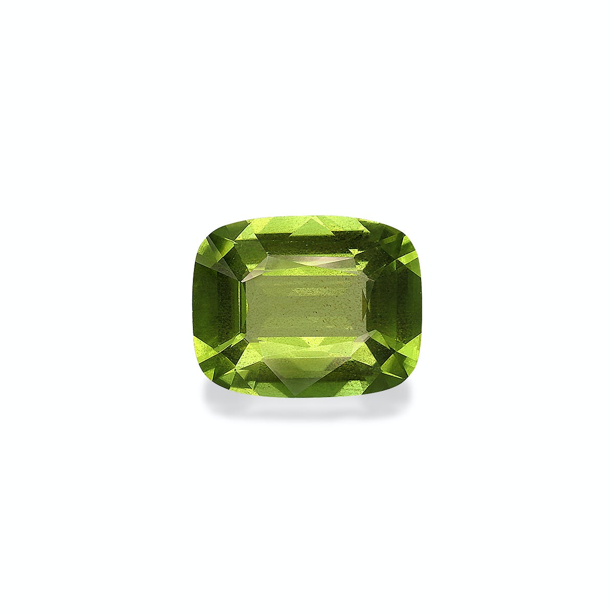 Peridot Cushion Fine Step Cut Lime Green