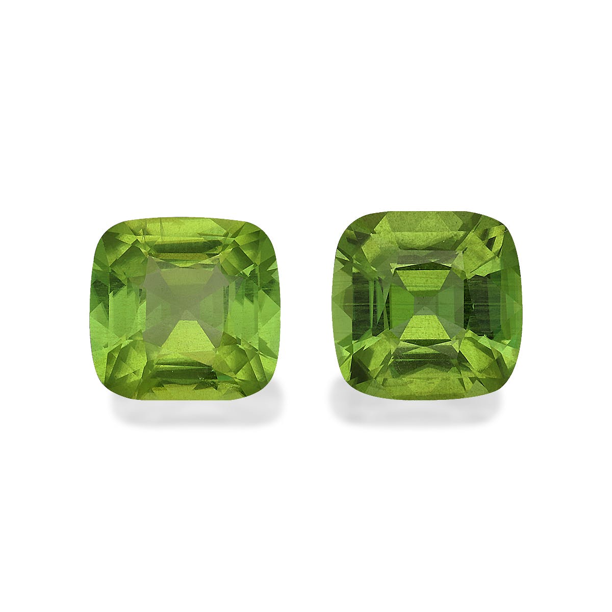 Peridot Cushion Fine Step Cut Lime Green