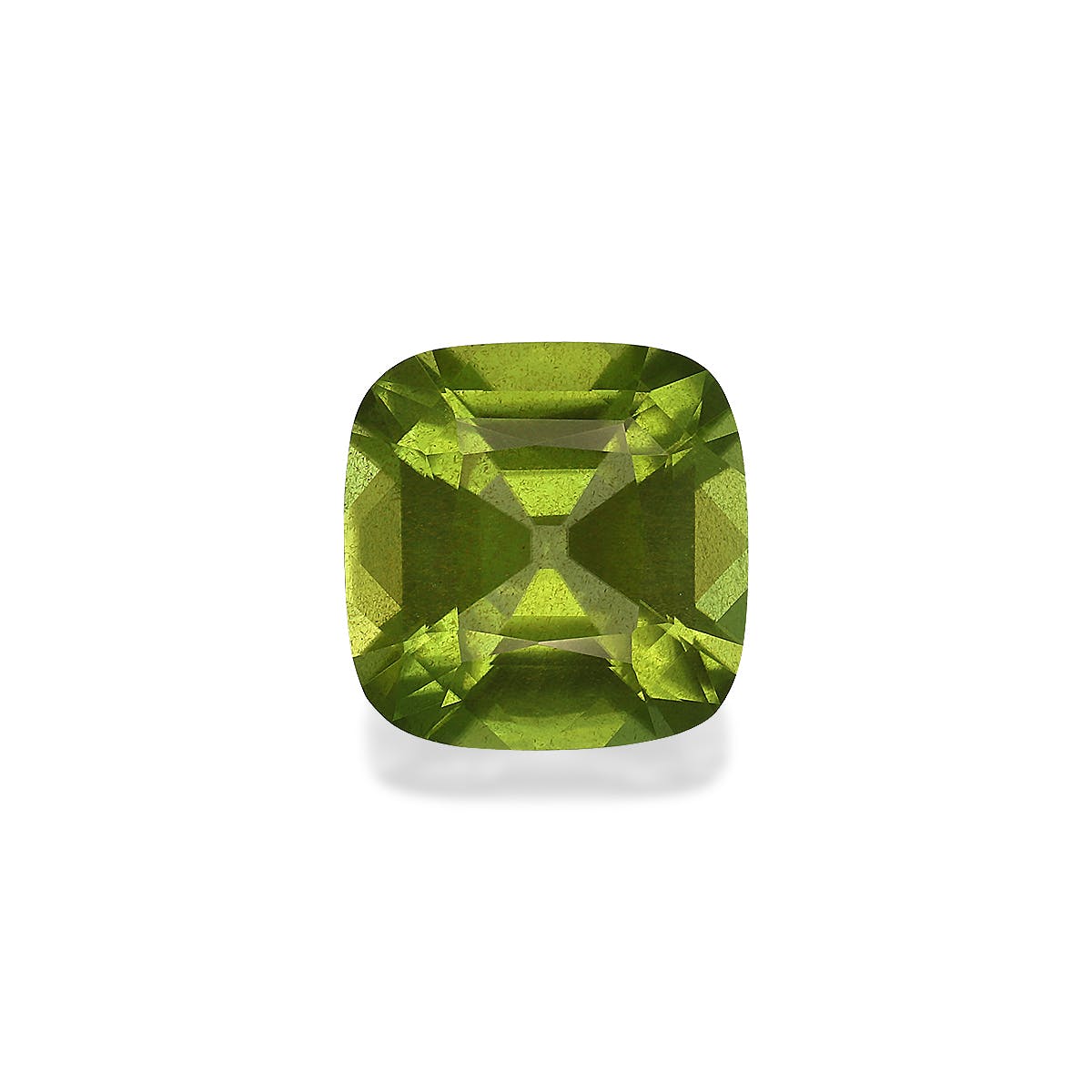 Peridot Cushion Fine Step Cut Lime Green