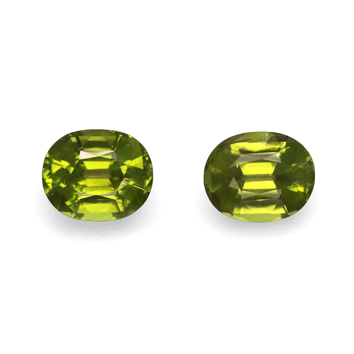 Peridot Oval Fine Step Cut Lime Green