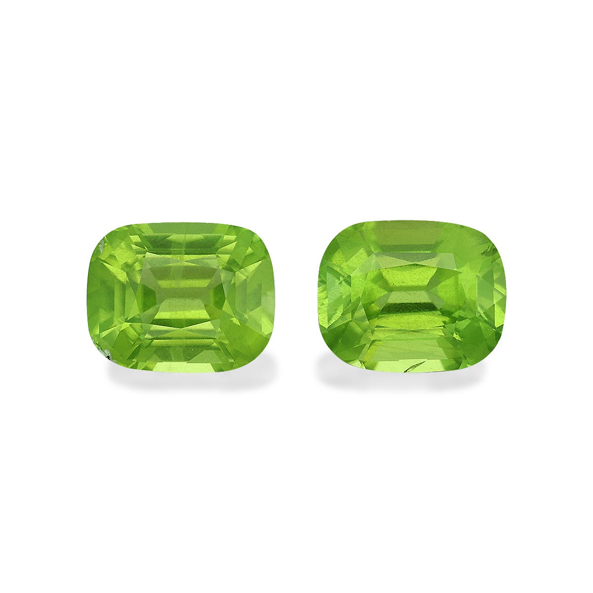 Peridot Cushion Fine Step Cut Lime Green